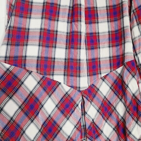 Sam Edelman Plaid High Low Shirt - Picture 11 of 12